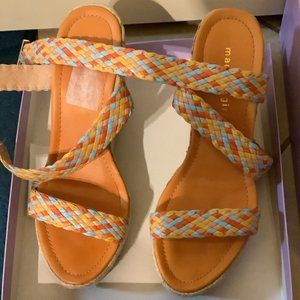 MADDEN GIRL Colorful Wedge Espadrilles - Size 10